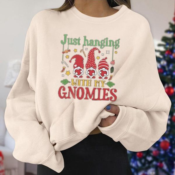 

women's hoodies & sweatshirts letter printed sweatshirt vintage women cotton christmas winter pullovers 2021 autumn casual streetwear f, Black