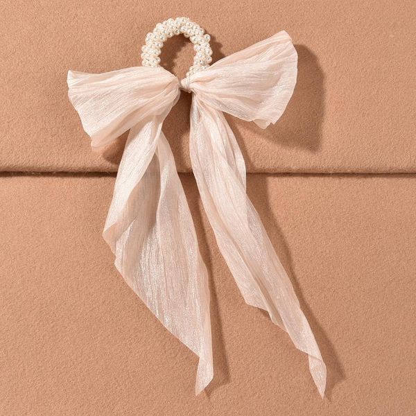 

hair clips & barrettes fashion bowknot rope with yarns tied high elasticity elegant ties bands holder for women accessories, Golden;silver