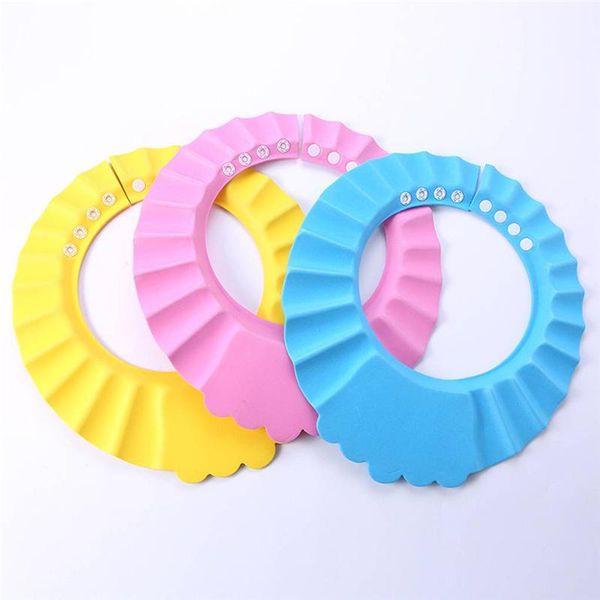 

baby shower cap adjustable hair wash hat for born infant ear protection children kids shampoo shield bath head cover caps