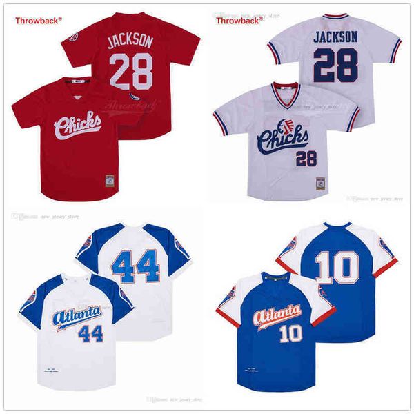 

stitched movie red ##28 bo jackson chicks baseball jersey, Black