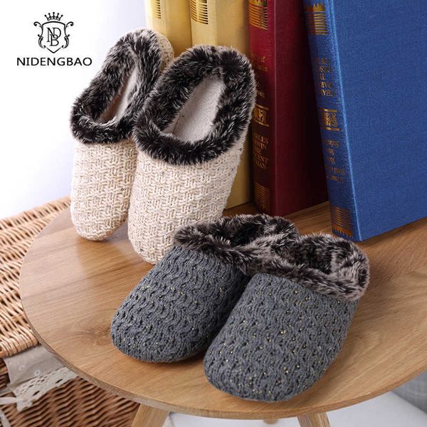 

autumn winter women men slippers bottom soft home shoe cotton thick slippers indoor slip-on slides comfortable shoe slippers 210619, Black
