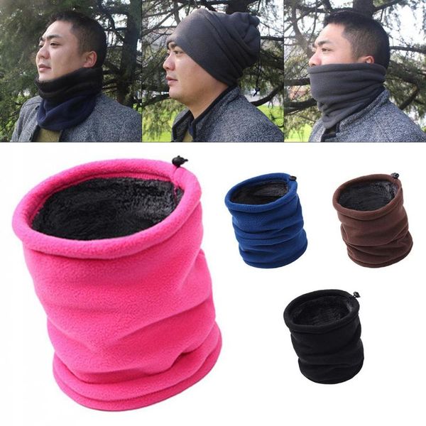 

sleeping bags outdoor multifunctional scarf thermal double layers polar fleece winter warm snood neck warmer ski hat