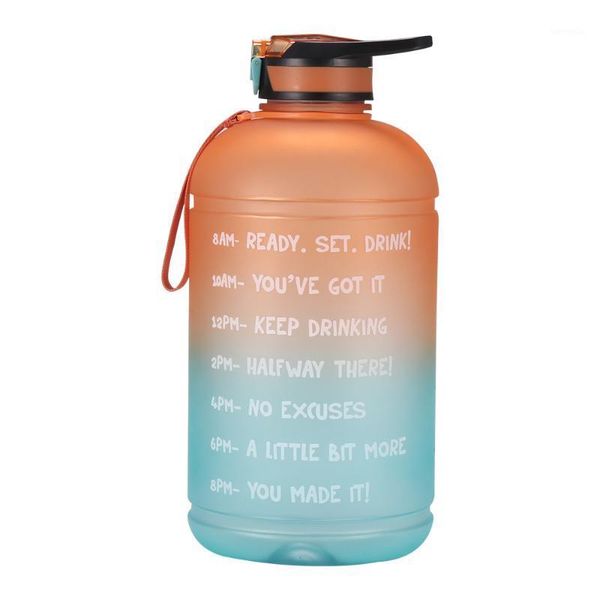 Бутылка с водой 1 галлон 3.78L Портативный спортивный ведро с большим спортом питьевой класс.