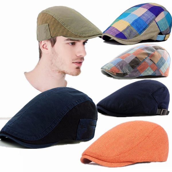 

5 style retro summer spring woman adjustable visors duckbill baseball caps newsboy berets hats golf driving caps sports, Blue;gray