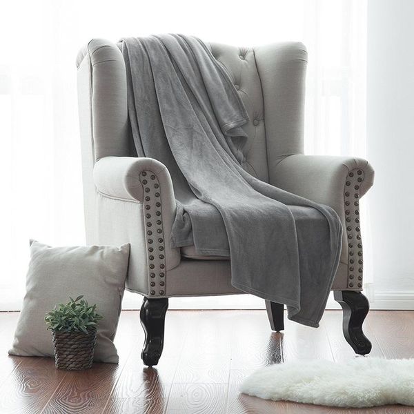

blankets soft warm coral fleece blanket winter solid color flannel living room sofa cover outdoor car travel