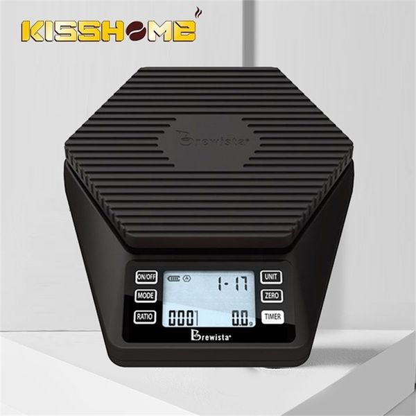 BREWISTA Elektronik Akıllı Ölçek 0.1g / 2kg Otomatik kullanım modları özellikleri Espresso / Pour-over-in Timer -Coat Su-resoura 210728