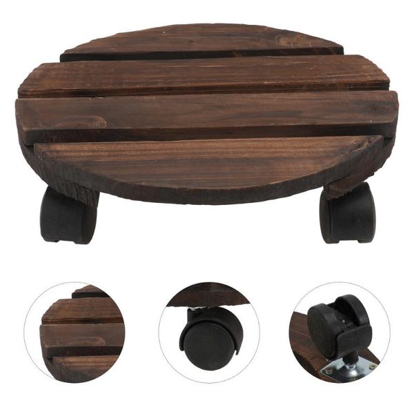 

gift wrap 1pc plant container holder tray round flowerpot moveable