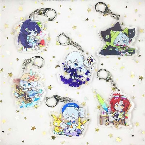 Honkai Impact 3 Chaveiro Acrílico Acrílico Bonito Anime Chaveiro Chaveiro Mulher Keyring Man Girls Llavero Keychain Jóias Portachiavi G1019