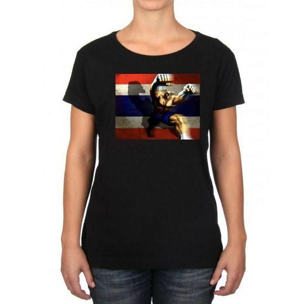 

womens t-shirt sagat video games xbox playstation, White;black