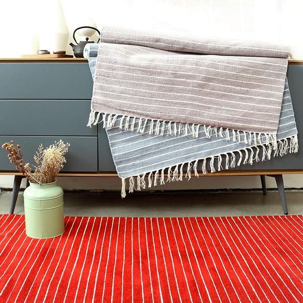 

carpets 100% cotton carpet sittingroom tea table machine-washed suede floor mat bedroom bed cushion india imports hand knitting rug