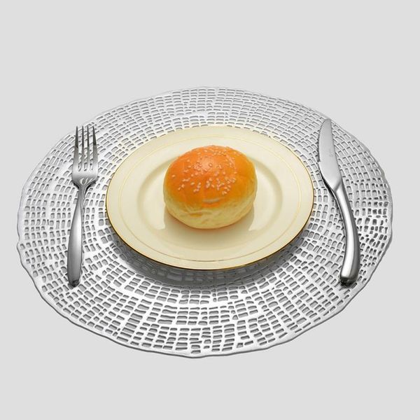 

mats & pads 1pcs round grain placemat household table pad insulation decoration