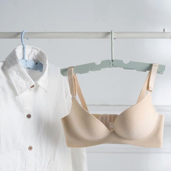 

hangers & racks creative portable folding clothes hanger candy color anti skid universal multifunction magic rack for home or travel