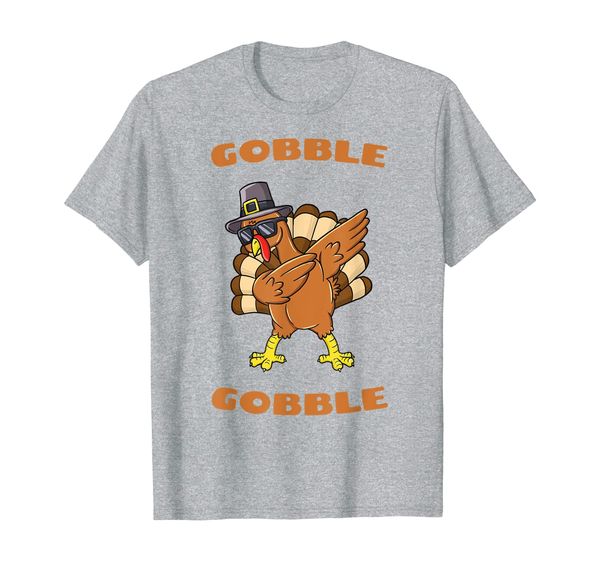 

thanksgiving day gobble gobble turkey trot funny gift t-shirt, White;black