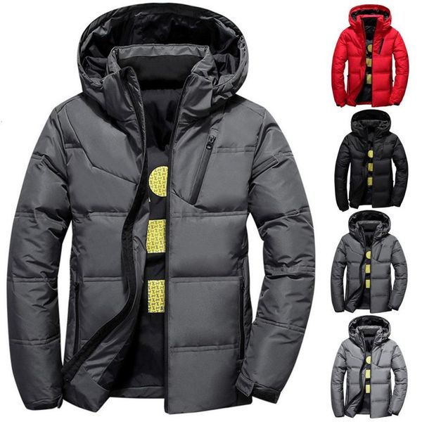 

zogaa mens jacket and coat winter down s casual slim fit windbreaker solid hooded thick overcoat streetwear, Black