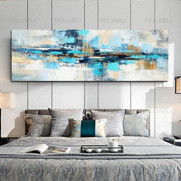 

paintings modern abstract oil painting on canvas posters and prints wall blue art pictures for living room decor no frame