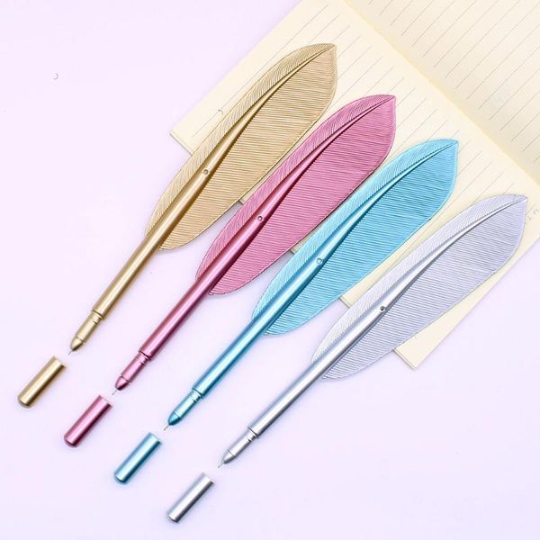 

gel pens 2 pcs beautiful feather 0.5mm creative kawaii cute neutral pen ink gift school office supplies stationery