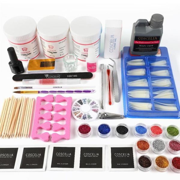 

120g acrylic powder 120ml liquid pro nail kit manicure set gel all for brush tips art tools kits