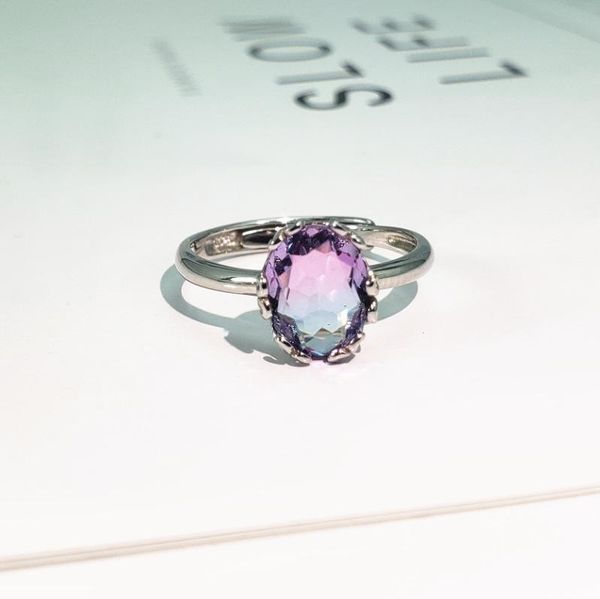 

youe shone sterling silver 925 rings for women wedding engagement ring with synthesis gemstone crystal luxury fine jewelry cluster, Golden;silver