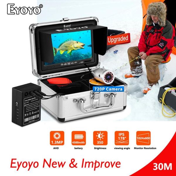 

eyoyo ef07h 15m fish finder 7" 720p ahd underwater ice carp fishing camera for winter sea tackle accessories pesca ip cameras