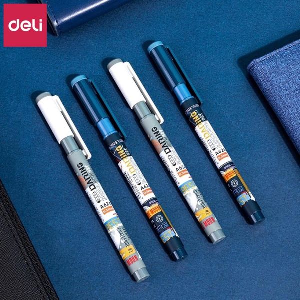 

pcs deli creative gel pen 0.5mm black ink pens kawaii office school supplies student cute stationery wholesale