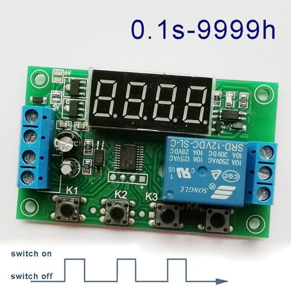 

timers 0.1s - 9999h countdown timer programmable cycle control module, time relay 12v