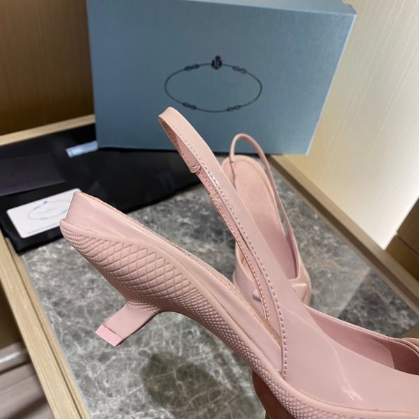 

french pointed sandals daily solid color british  low-cut patent leather spot stiletto high heels simple temperament banquet thin, Black