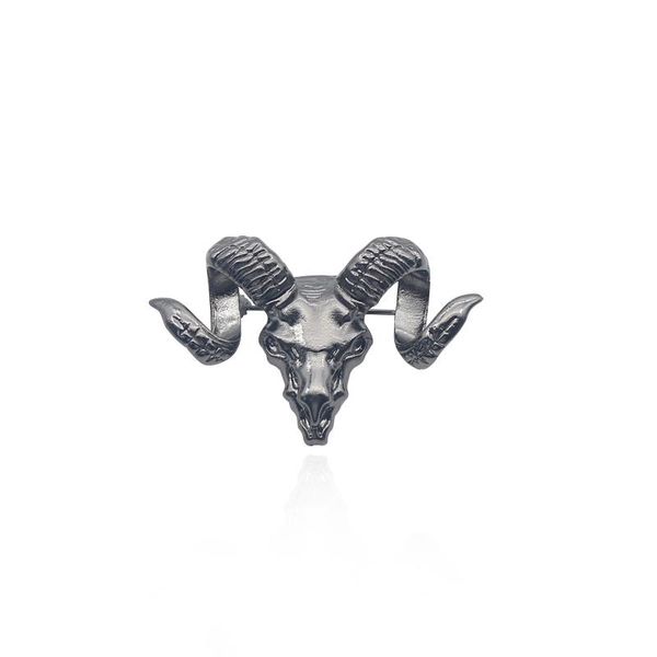 

pins, brooches vintage sheep head for women men punk animal brooch pins collar pin accessories badge jewelry gifts collares, Gray