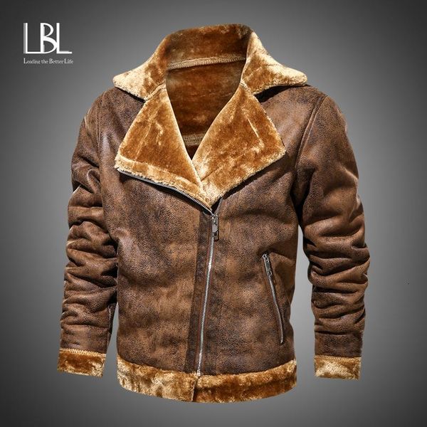 

men's fur & faux brand mens retro pu jackets men slim fit motorcycle leather jacket fashion outwear male warm bomber outdoor coats mgmf, Black