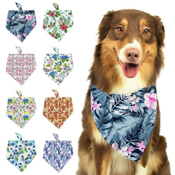 

cat costumes dog bandanas large pet neck scarf bandana for cottonflower leaves print washable bowties accessories