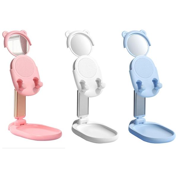 

cell phone mounts & holders bear cute stand, mobile adjustable deskstand portable speakerphone desk table holder
