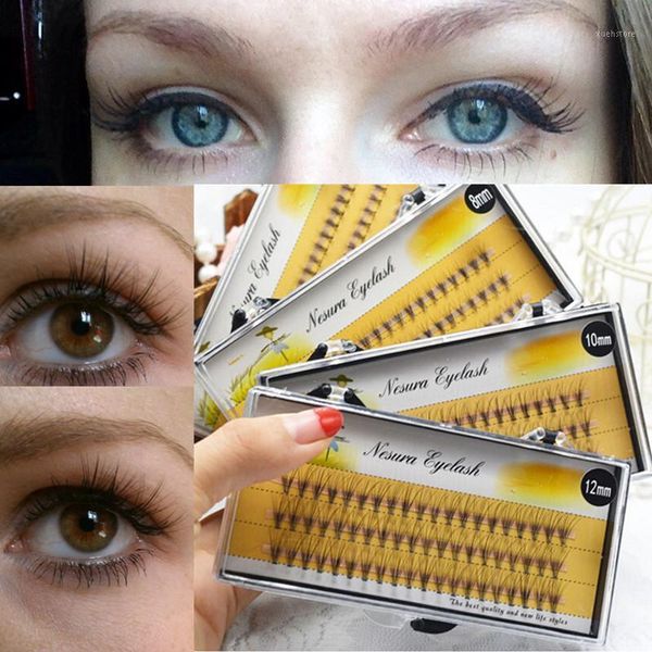 

natural long black individual false eyelashes eye lash extension makeup tool 60 knots 6 8 10 12 14mm available1