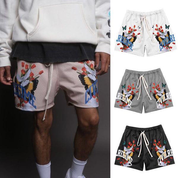 

men's shorts 2021 men mesh breathable quick dry sweatshorts casual workout running basketball mens street wear, White;black