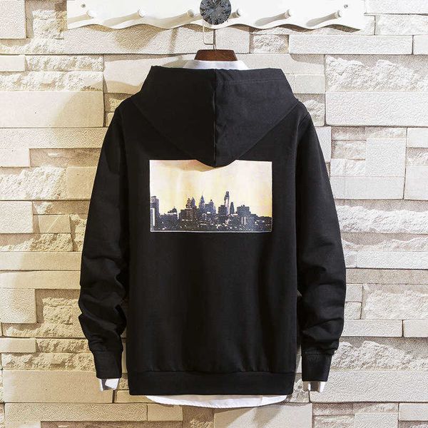 

obcy men's four tracksuits seasons long sleeve hooded sportswear, Gray