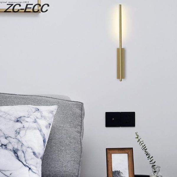 

wall lamp zc-ecc modern creative bedside line nordic bedroom corridor bathroom mirror front