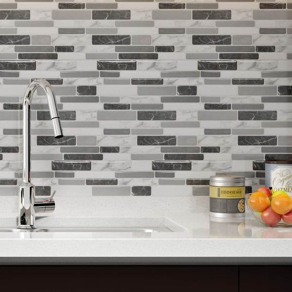 Art3D 30x30 cm Peel ve Sopa Backsplash Fayans 3D Duvar Çıkartmaları Mutfak Banyo Yatak Odası Çamaşır Odaları, Duvar Kağıtları (1 Sayfalık) Için Kendinden Yapışkanlı Su Geçirmez