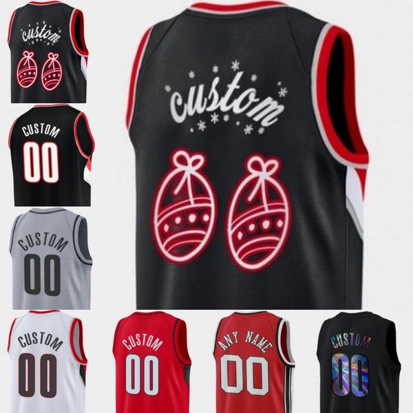 

blazers custom 2020 christmas night festive special edition jersey black