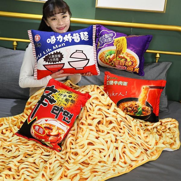 

blankets millffy funny cool blanket gift instant noodle throw pillow plush for home sofa office and car