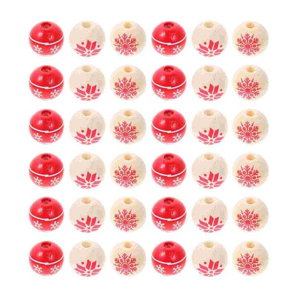 

other 70pcs xmas style wood beads decors craft making wooden diy accessories