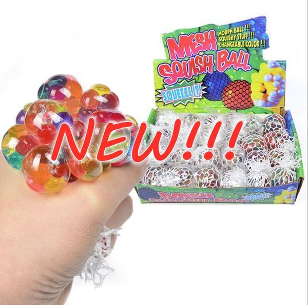 

us stock 5cm colorful mesh squishy grape ball fidget toy anti stress venting balls squeeze toys decompression anxiety reliever dhl
