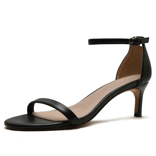 

sandals ladies summer high heels stiletto buckle strap gladiator open toe shoes women party black n0068 je4b