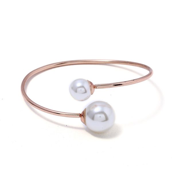 

hand catenary accessories daily fashion copper hand accessories gift personalized simple pearl bracelet, Golden;silver