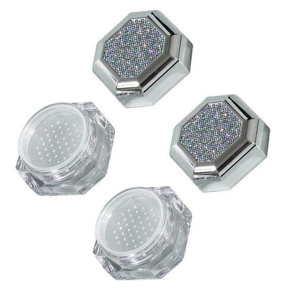 

2pcs 5g octagonal portable loose powder containers cases makeup boxes storage bottles & jars