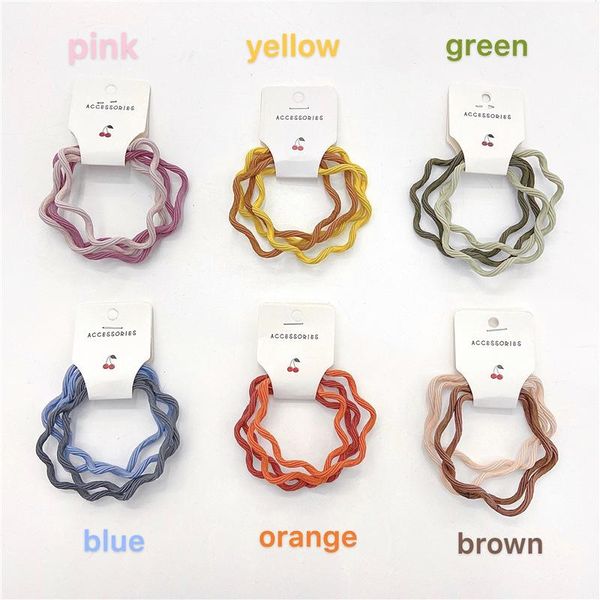 

hair accessories with rubber band ring net celebrity noodle-like tie high elastic rope temperament female set, Slivery;white