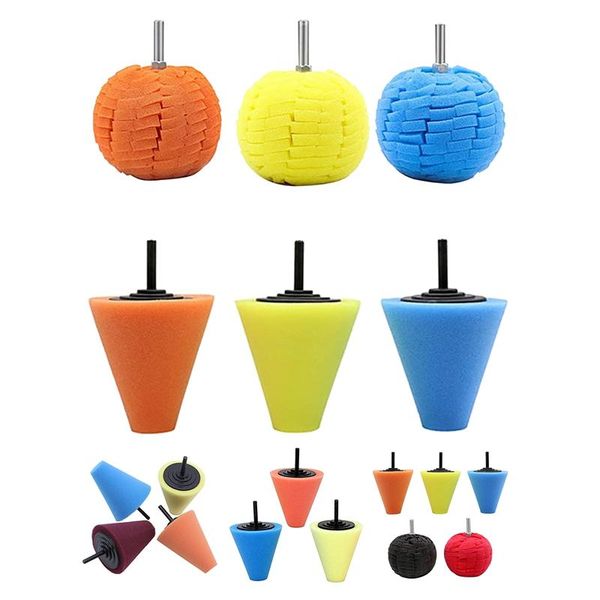 

car sponge polishing pads for wheel hub cleaning 3 inch drill buffing care