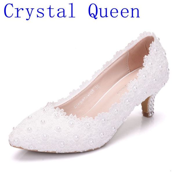 

sandals wedding 5cm thick kitten heel shoes white lace pumps princess party birthday heels, Black
