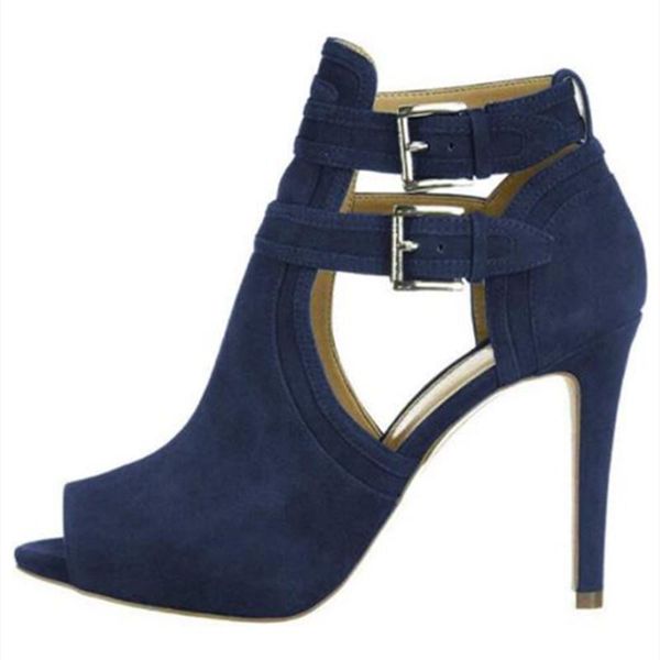 

sandals shofoo shoes.fashion women's sandals. about 11 cm high-heeled roman shoes. shoes for wedding banquet., Black