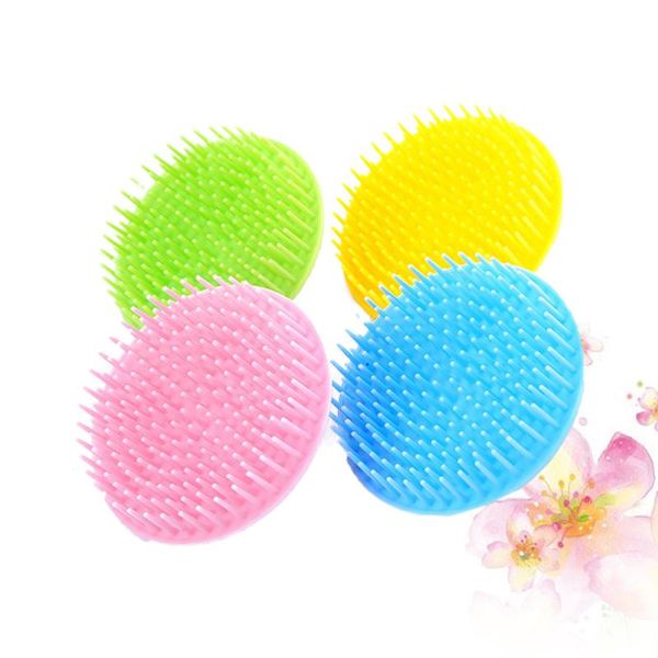 

hair brushes 4pcs shampoo brush hairdressing comb shower bath for home barber shop (assorted color), Silver