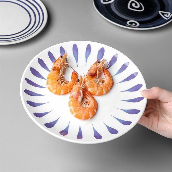 

dishes & plates japanese hand painted tableware, steak plate, western ceramic gift, household dish