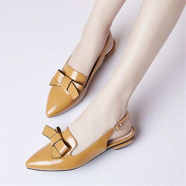 

women sandals oxford shoes vintage cow leatehr flats bow gladiator oxfords platform for slippers 2021 summer 33-43, Black