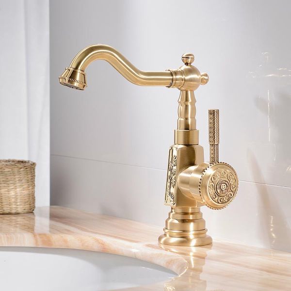 

bathroom faucet basin sink and cold bath mixer brass vanity water tap european style retro carved faucets
